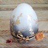 Boite oeuf porcelaine france - décor fleur d'Or - cadeau personnalisé