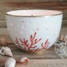 Photophore Porcelaine décor corail - 11 ans de mariage