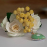 Porcelain heart necklace - Lily of the valley - Wedding gift anniversary