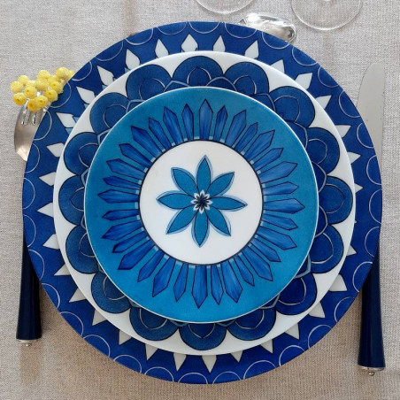 service de table porcelaine camaïeu de bleus collection Saphir