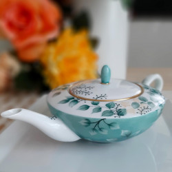 Porcelain teapot Green and...