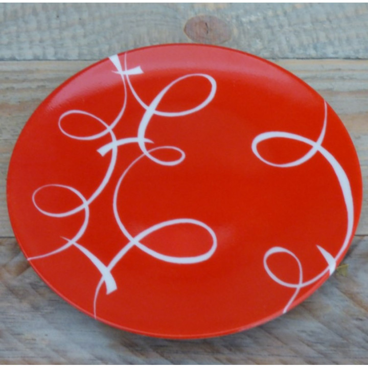 Large porcelain mug - France - Passion red ribbon decoration