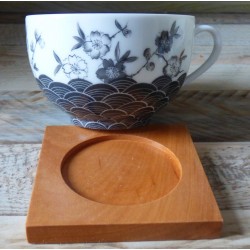 Tasses à changement de couleur sensible à la chaleur, tasse à thé Sakura  bidirectionnelle à température froide et chaude, bol à sakura en céramique  de