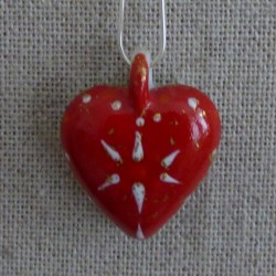 Porcelain heart necklace...