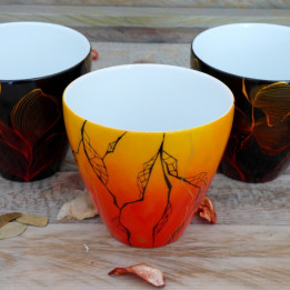 Gobelet porcelaine pot à bougie soleil de nuit