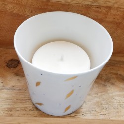 pot à bougie porcelaine décor or