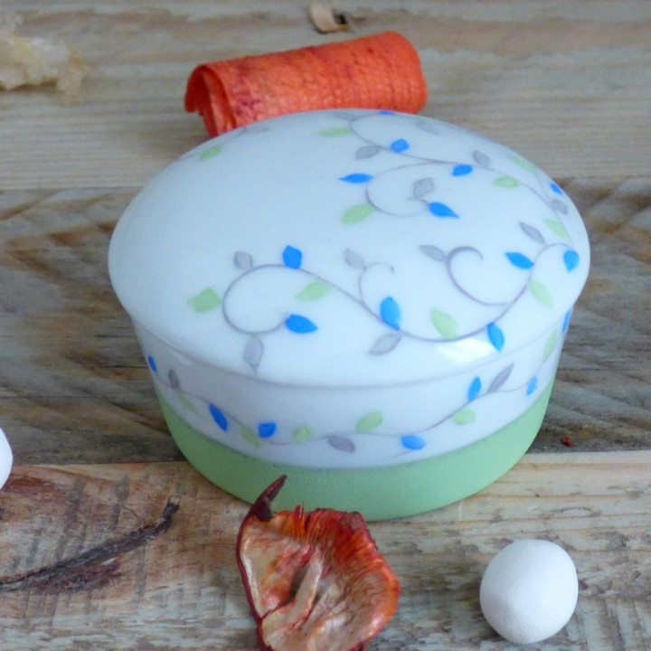 Boite à dents Bleue porcelaine - Naissance baptême ou communion