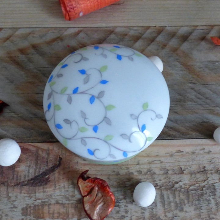 Boite à dents Bleue porcelaine - Naissance baptême ou communion