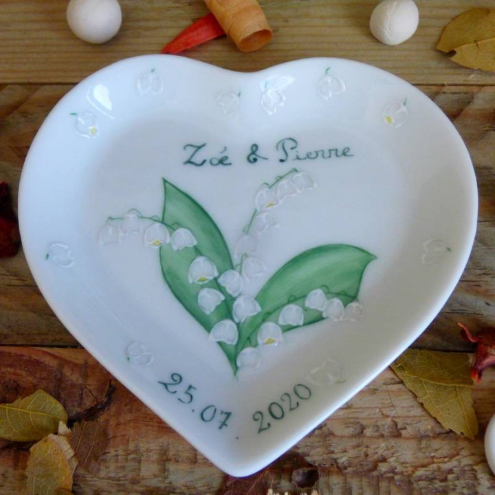 Lily-of-the-Lily of the valley porcelain tray - 13 years wedding