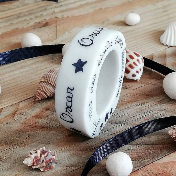 Alphabet lettre porcelaine limoges - cadeau naissance personnalisé