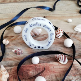 Alphabet letter porcelain limoges - personalized birth gifts