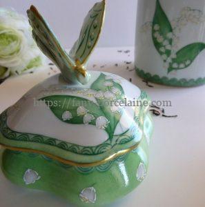 boite porcelaine limoges collection muguet porte-bonheur