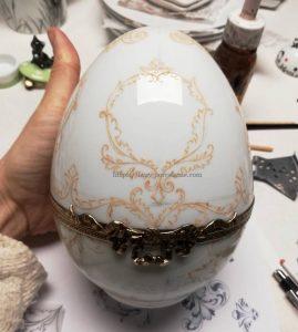 oeuf porcelaine décor main