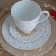 porcelaine et or collection souffle d or service de table porcelaine et or - noces de porcelaine